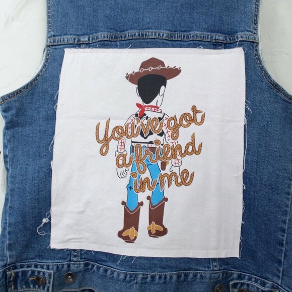 Disney Pixar Toy Story Woody Denim Vest Size S - Picture 3 of 10